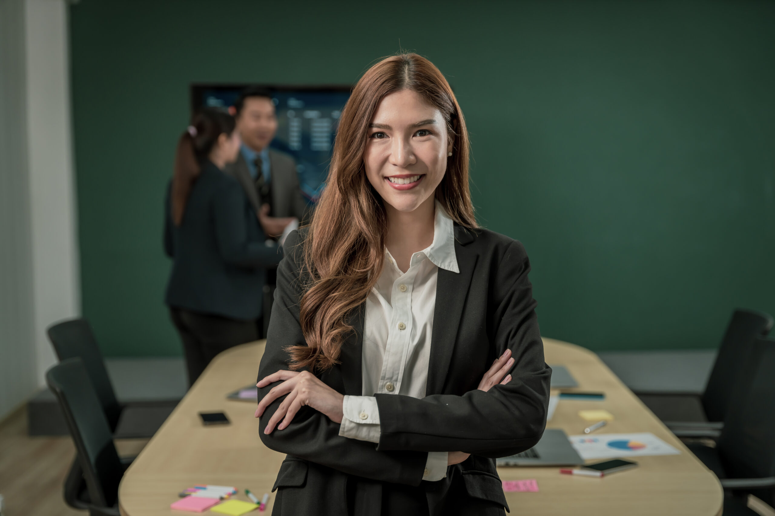 Modern Asian businessman with high confidence Committed to worki